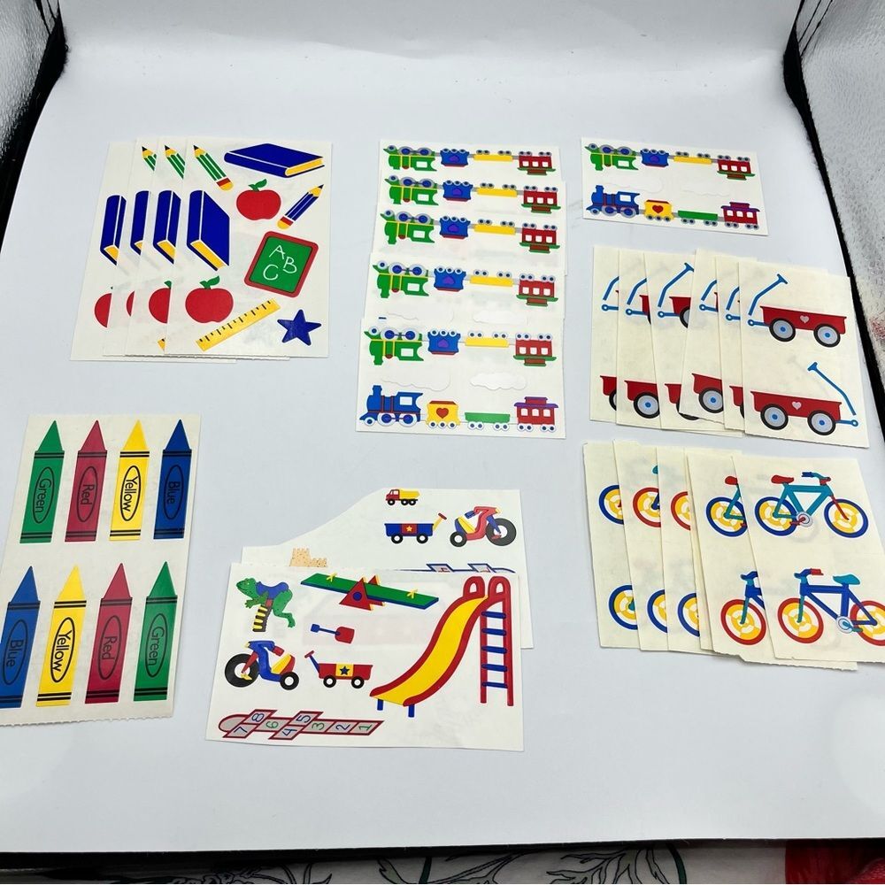 Vintage 1980s Colorful Kids Sticker Set